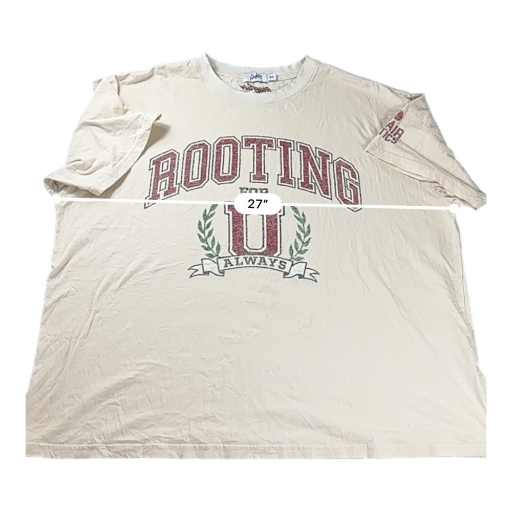 Anthropologie Rooting For U Collegiate T Shirt Distressed NWOT Women Size XXL - Picture 8 of 9